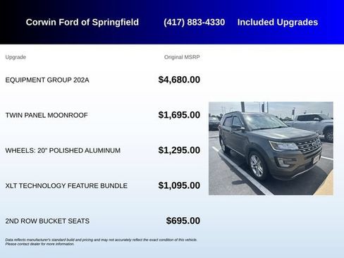 Used 2017 Ford Explorer XLT w/ Equipment Group 202A AWD/4WD image 5