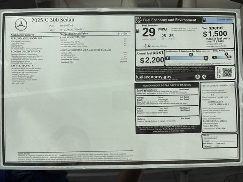 Certified 2025 Mercedes-Benz C 300 Sedan image 33
