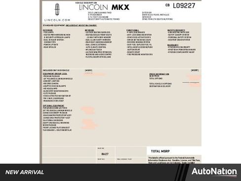 Used 2012 Lincoln MKX FWD image 1