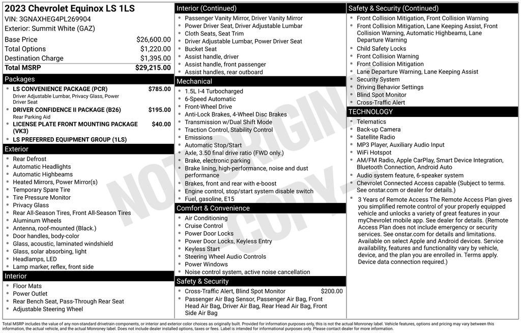 Used 2023 Chevrolet Equinox LS w/ LS Convenience Package FWD image 9