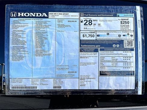 New 2026 Honda HR-V Sport image 22