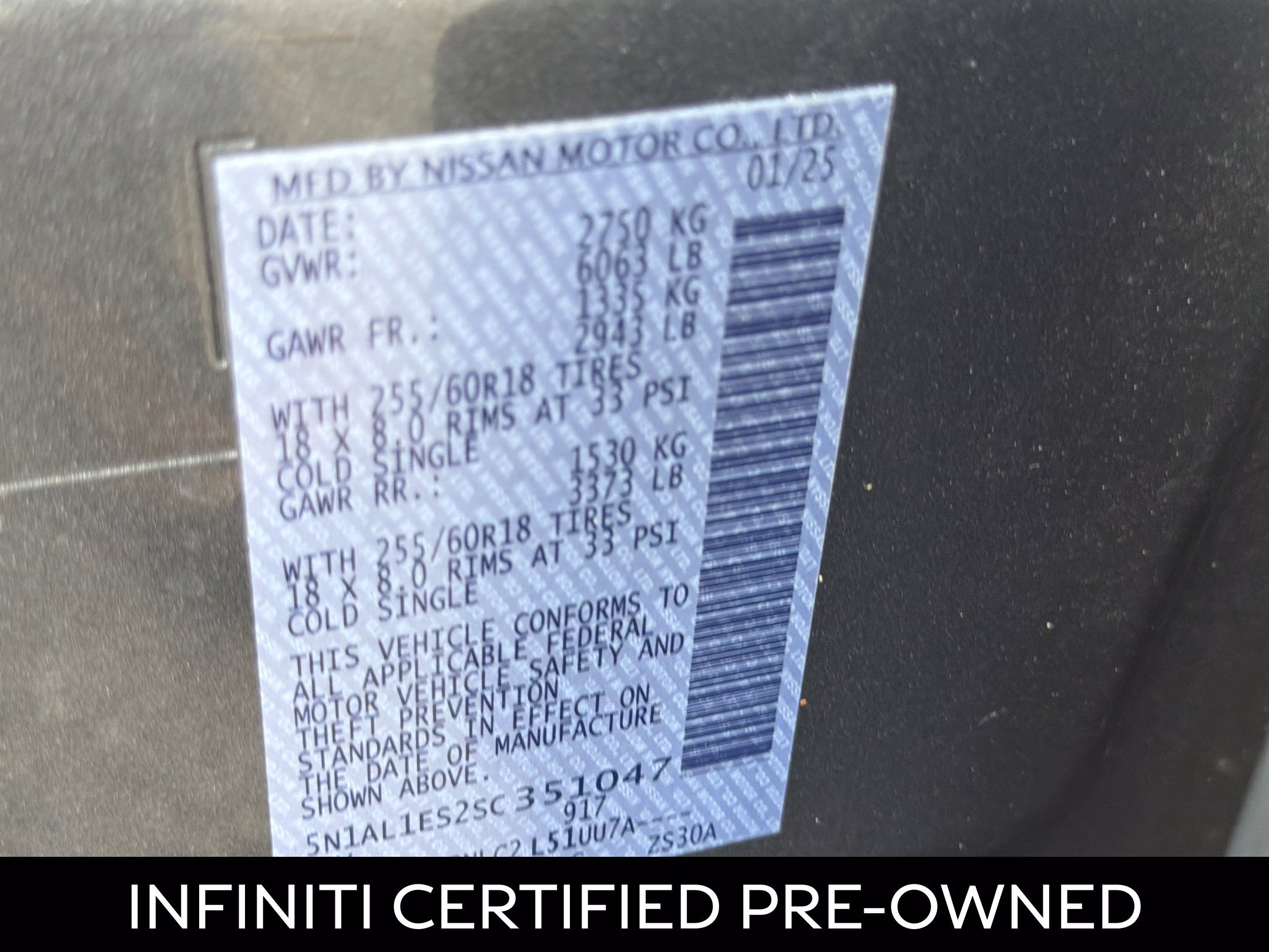 Certified 2025 INFINITI QX60 Pure AWD/4WD image 27