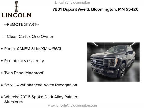Used 2022 Ford F150 Lariat w/ Equipment Group 502A High AWD/4WD image 5
