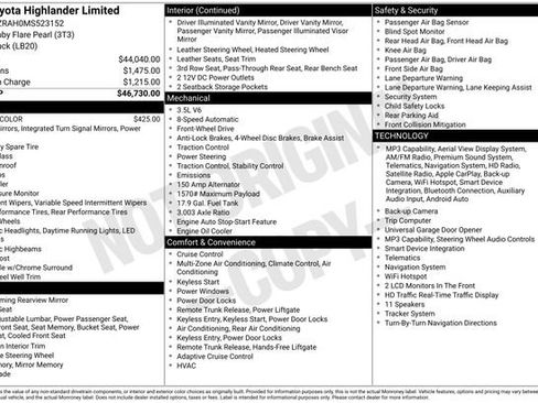Used 2021 Toyota Highlander Limited FWD image 36
