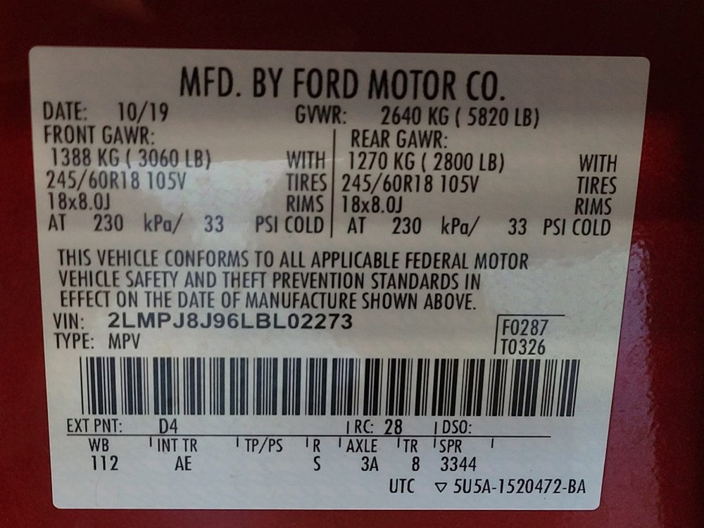 Used 2020 Lincoln Nautilus Premier w/ Equipment Group 101A AWD/4WD image 33