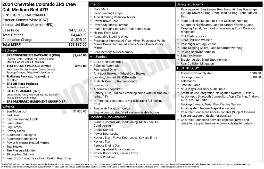 Used 2024 Chevrolet Colorado ZR2 w/ ZR2 Convenience Package III AWD/4WD image 33