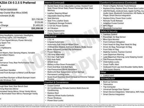 New 2025 MAZDA CX-5 AWD 2.5 S w/ Preferred Package image 6