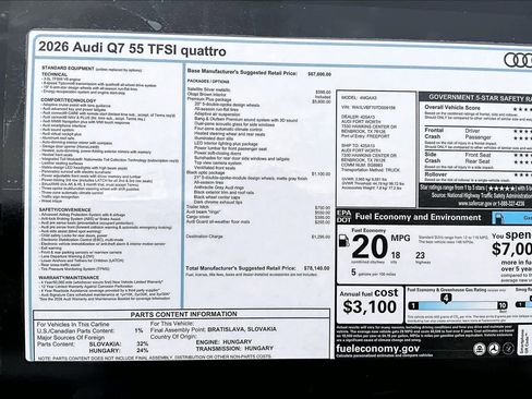 New 2026 Audi Q7 3.0T Premium Plus image 16