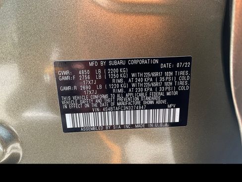 Certified 2022 Subaru Outback Premium AWD/4WD image 19