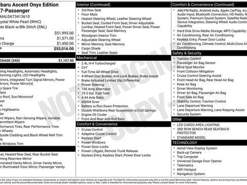 New 2026 Subaru Ascent Bronze Edition w/ Onyx Package AWD/4WD image 14