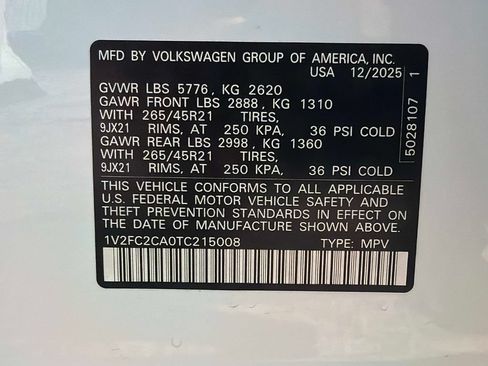 Used 2026 Volkswagen Atlas Cross Sport SEL Premium R-Line AWD/4WD image 34