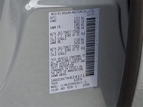 New 2026 Nissan Frontier PRO-4X w/ Pro-4x Convenience Package image 24