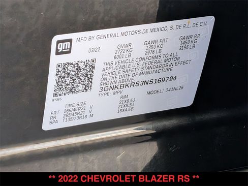 Used 2022 Chevrolet Blazer RS image 29