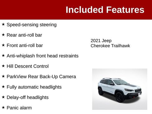 Used 2021 Jeep Cherokee Trailhawk w/ Trailer Tow Group AWD/4WD image 4