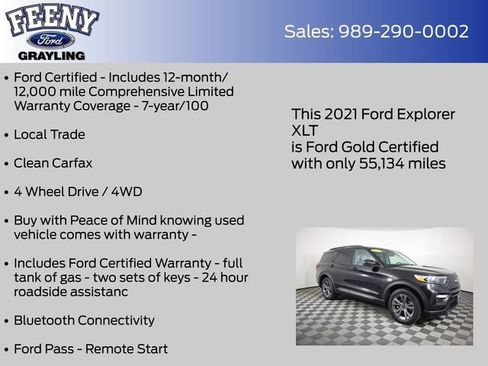 Used 2021 Ford Explorer XLT w/ Equipment Group 202A AWD/4WD image 5