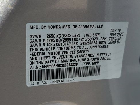 Used 2019 Honda Pilot Touring image 40