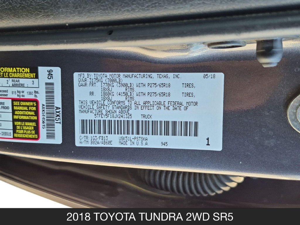 Used 2018 Toyota Tundra SR5 w/ TRD Off Road Package RWD image 24