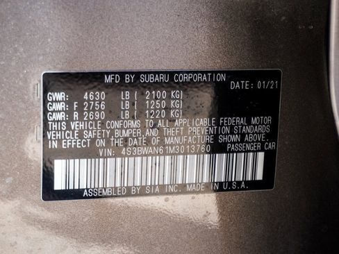 Used 2021 Subaru Legacy Limited w/ Popular Package #2 image 48