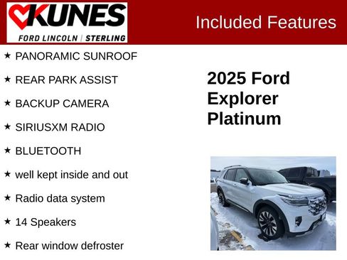 Used 2025 Ford Explorer Platinum w/ Ultimate Package image 3