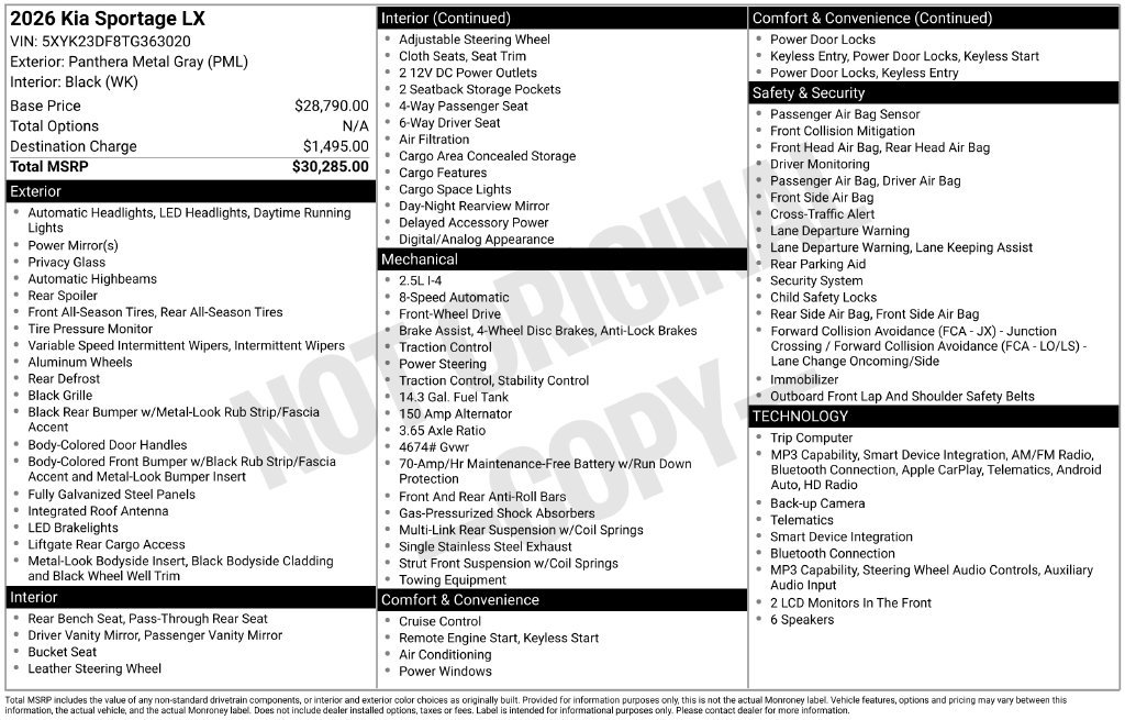 Used 2026 Kia Sportage LX FWD image 3
