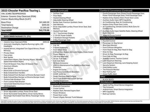 Used 2023 Chrysler Pacifica Touring-L FWD image 37