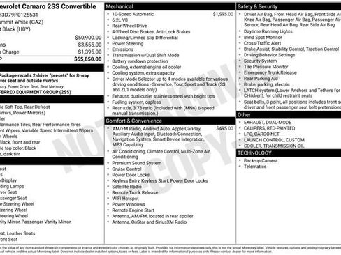 Certified 2023 Chevrolet Camaro SS RWD image 37