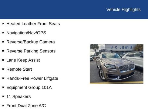 Used 2020 Lincoln Nautilus FWD w/ Equipment Group 101A image 3