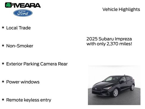 Used 2025 Subaru Impreza 2.0i w/ Popular Package #1A AWD/4WD image 7