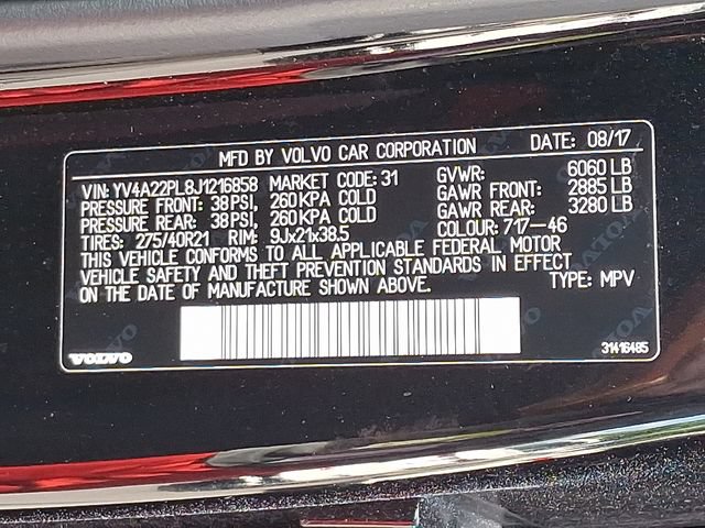 Used 2018 Volvo XC90 T6 Inscription w/ Convenience Package AWD/4WD image 27