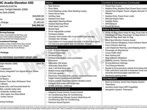 Used 2025 GMC Acadia Elevation image 45