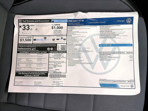 New 2026 Volkswagen Jetta SE image 33