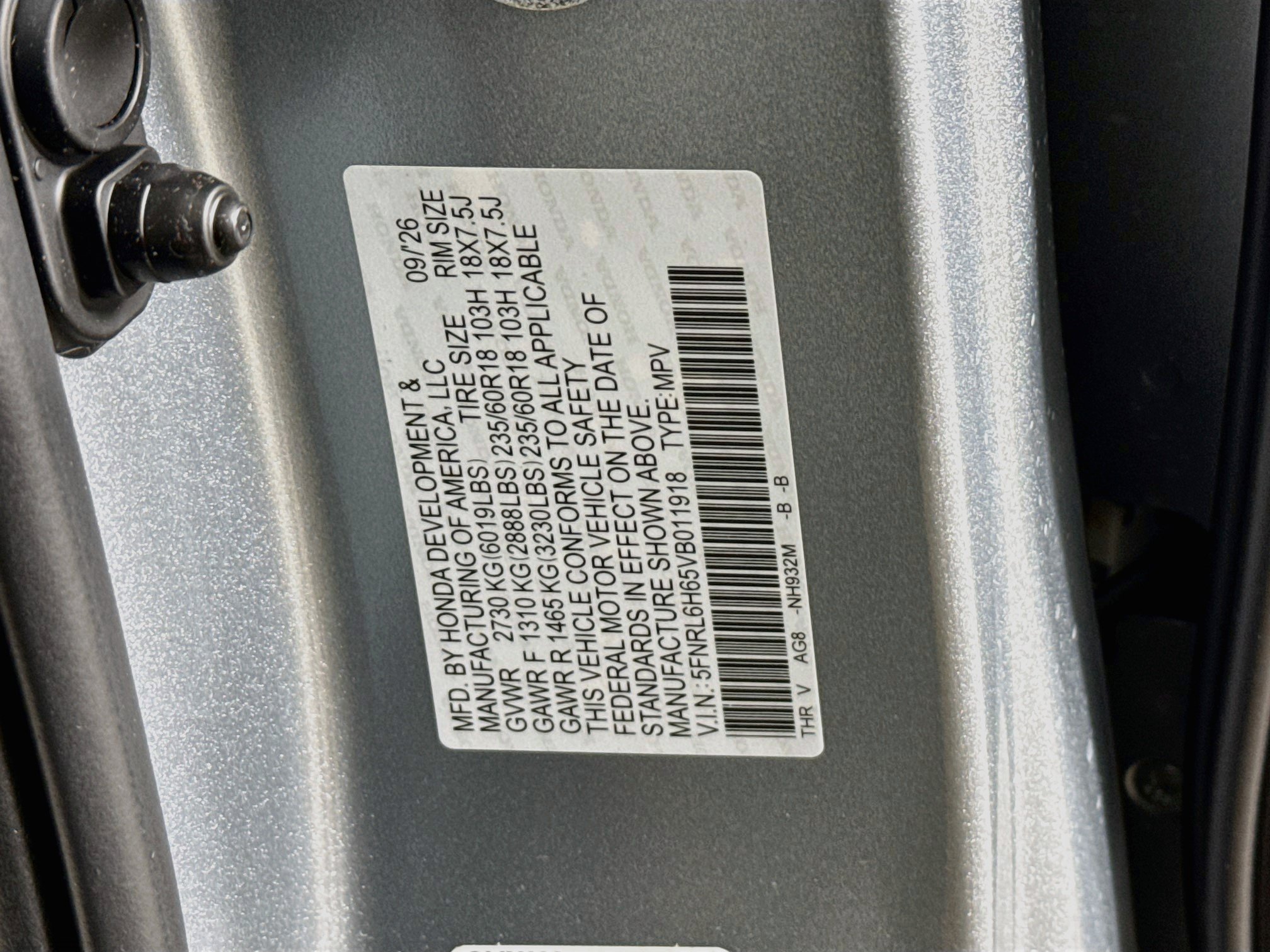 New 2027 Honda Odyssey EX-L image 40