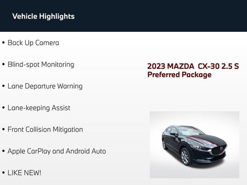 Used 2023 MAZDA CX-30 AWD 2.5 S w/ Preferred Package image 5