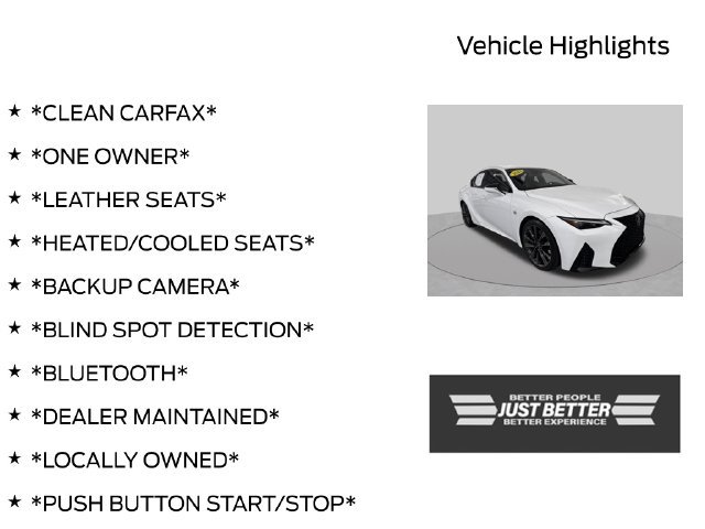 Used 2023 Lexus IS 350 F Sport w/ Memory Package RWD image 3