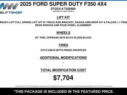Used 2025 Ford F350 Platinum w/ Tremor Off-Road Package AWD/4WD image 2