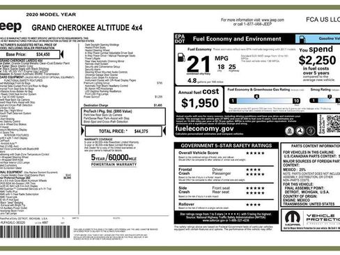 Used 2020 Jeep Grand Cherokee Altitude image 2