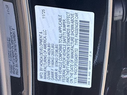 Certified 2025 Honda Accord Sport image 39