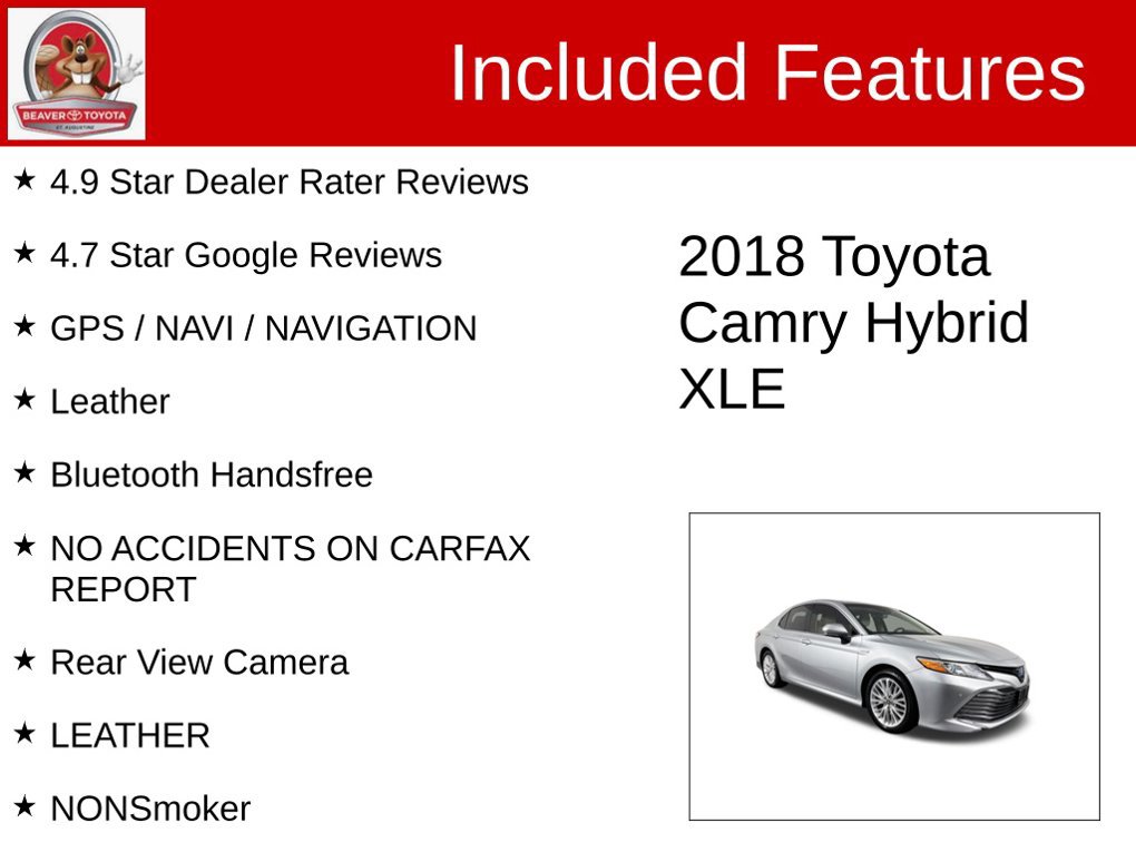 Used 2018 Toyota Camry XLE w/ Audio Package FWD image 4
