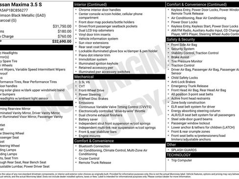 Used 2011 Nissan Maxima 3.5 S image 25