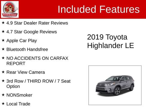 Used 2019 Toyota Highlander LE FWD image 4