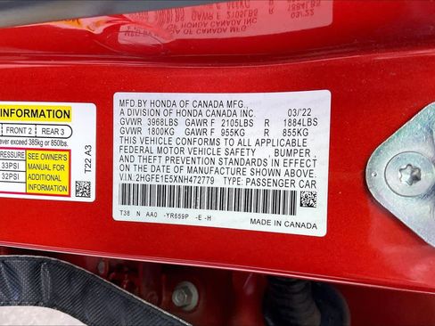 Used 2022 Honda Civic Si image 34