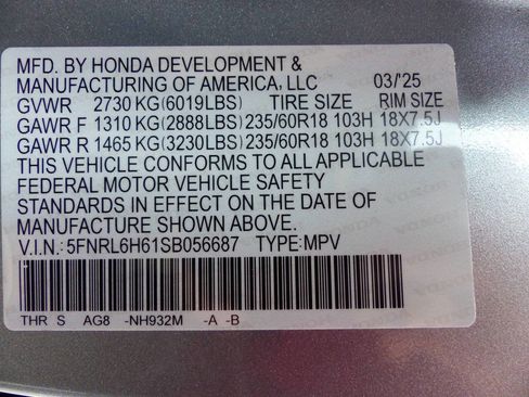 Used 2025 Honda Odyssey EX-L image 22