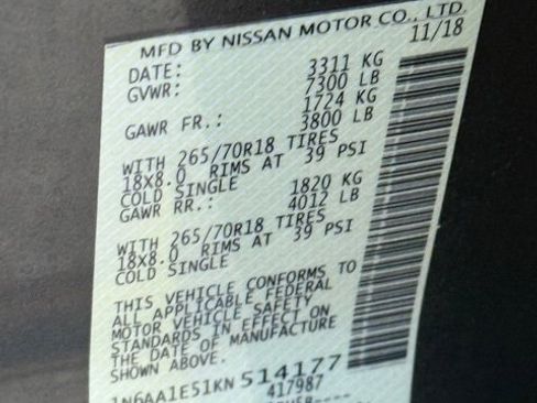 Used 2019 Nissan Titan SV w/ SV Convenience Package image 32