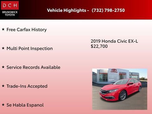Used 2019 Honda Civic EX-L image 4