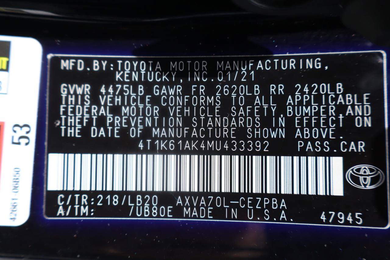 Used 2021 Toyota Camry XSE FWD image 36