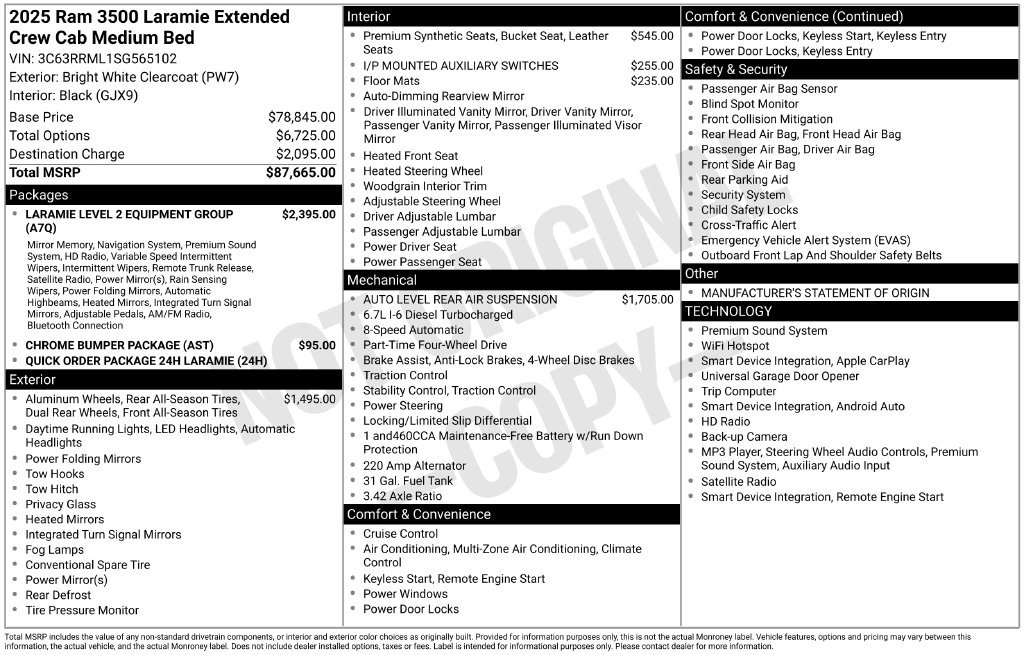 Certified 2025 RAM 3500 Laramie AWD/4WD image 40