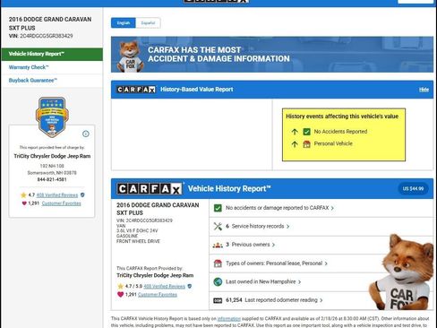 Used 2016 Dodge Grand Caravan SXT image 11