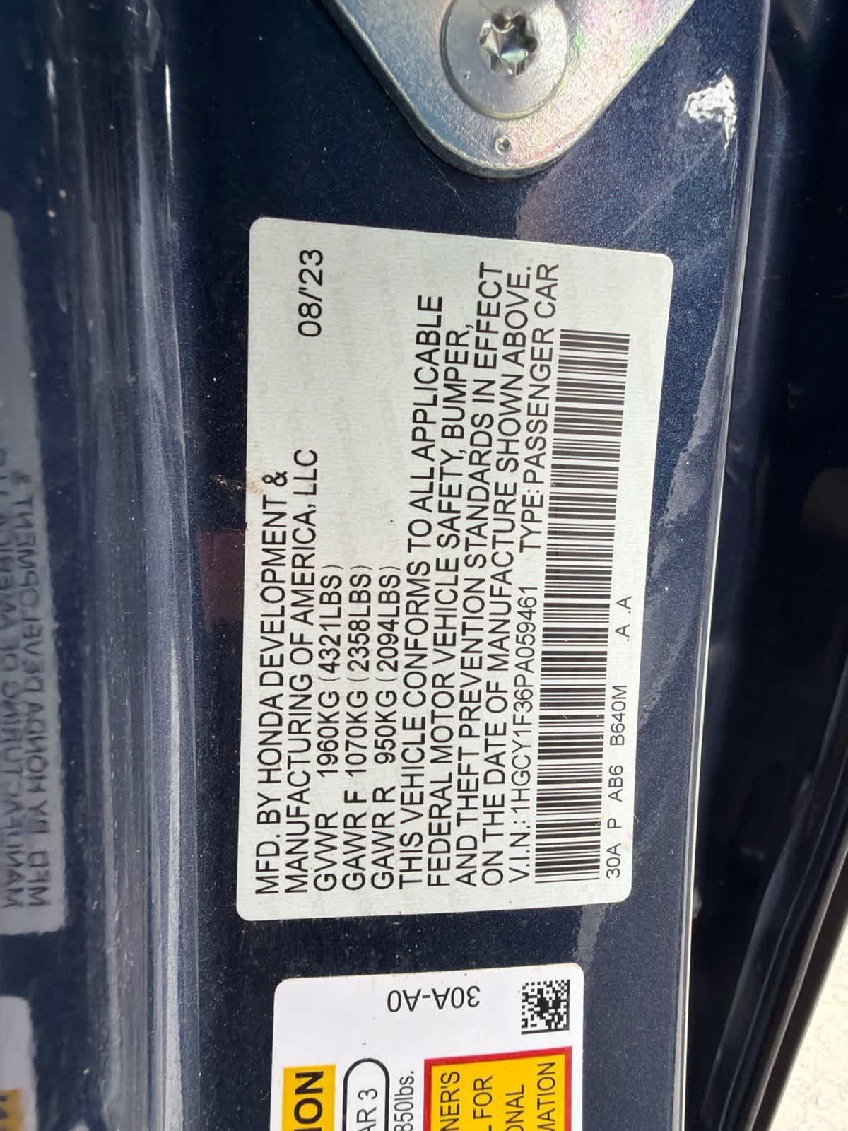 Used 2023 Honda Accord EX image 21