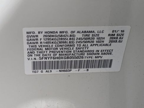 Used 2016 Honda Pilot Elite image 16