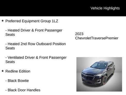Certified 2023 Chevrolet Traverse Premier w/ Redline Edition AWD/4WD image 2